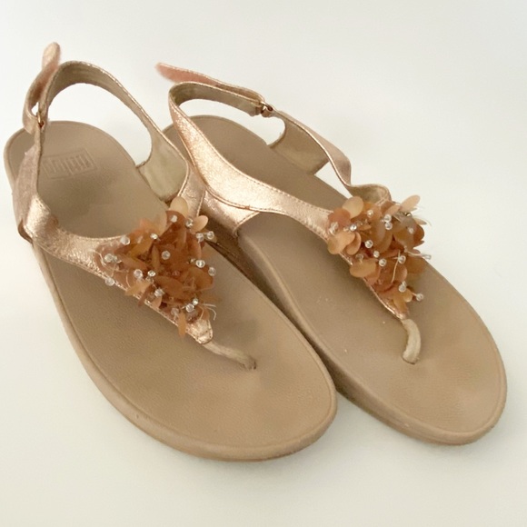 FitFlop Boogaloo Back Strap Sandal Rose Gold - Picture 1 of 5